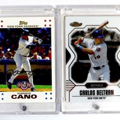 2007 Topps #9 Robinson CANO Opening Day Gold #10 Carlos Beltran Finest NY Mets MINT