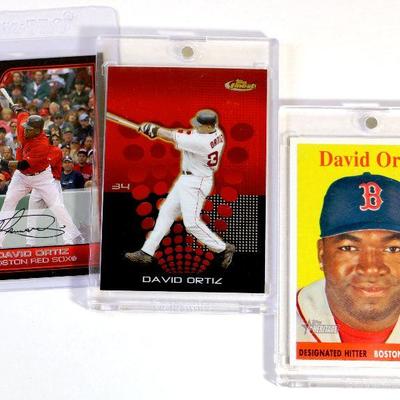 DAVID ORTIZ Baseball Cards Set - 3 Cards in Excellent / Mint condition