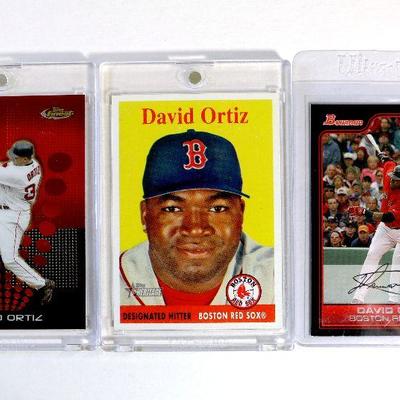 DAVID ORTIZ Baseball Cards Set - 3 Cards in Excellent / Mint condition