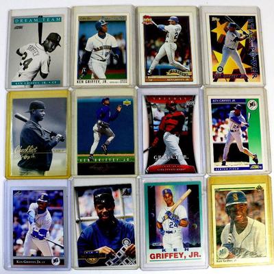 KEN GRIFFEY Jr. BASEBALL CARDS SET - 12 CARDS LOT - ALL Excellent / Mint