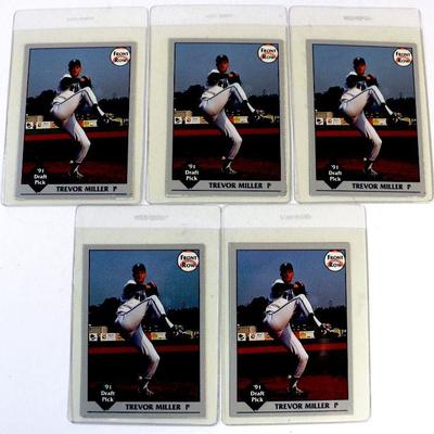 TREVOR MILLER Front Row Baseball Cards Set of 5