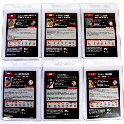 Chipper Jones ALEX RODRIGUEZ David Ortiz Baseball Cards Set Bowman 2006 Mint