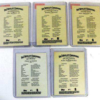 Topps World's Champions RIPKEN Bonds GRIFFEY Rodriguez Lo Duca Baseball Cards Set