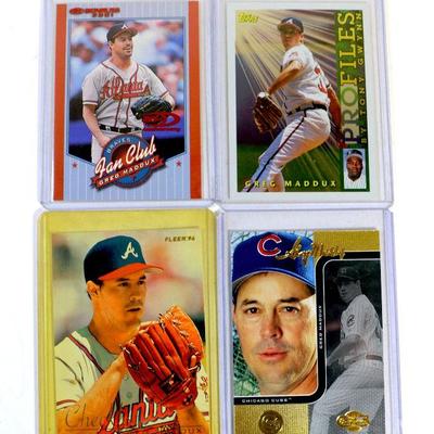 GREG MADDUX Baseball Cards Set - 4 CARDS LOT - ALL Excellent / Mint