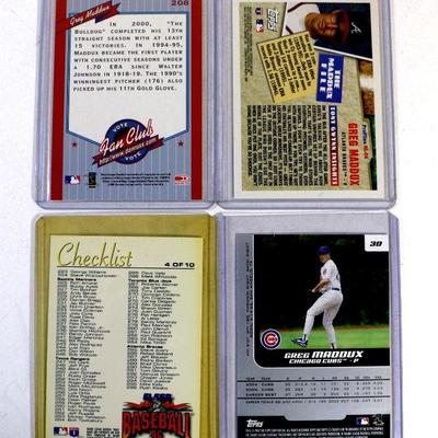 GREG MADDUX Baseball Cards Set - 4 CARDS LOT - ALL Excellent / Mint