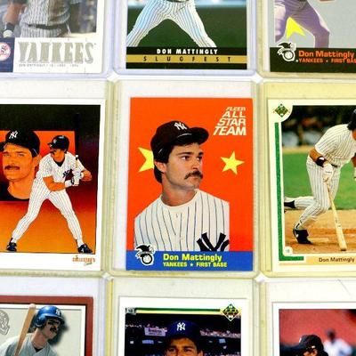 DON MATTINGLY Baseball Cards Set - 9 CARDS LOT - ALL Excellent / Mint