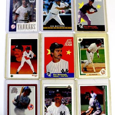 DON MATTINGLY Baseball Cards Set - 9 CARDS LOT - ALL Excellent / Mint