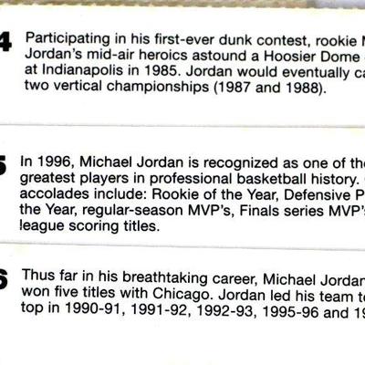 MICHAEL JORDAN 1998 UPPER DECK Retrospect Postcards Complete SET MJR-1 - MJR6