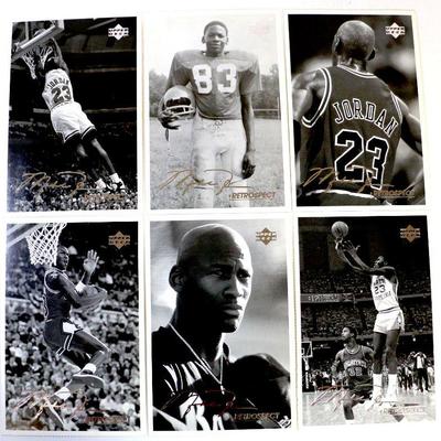 MICHAEL JORDAN 1998 UPPER DECK Retrospect Postcards Complete SET MJR-1 - MJR6