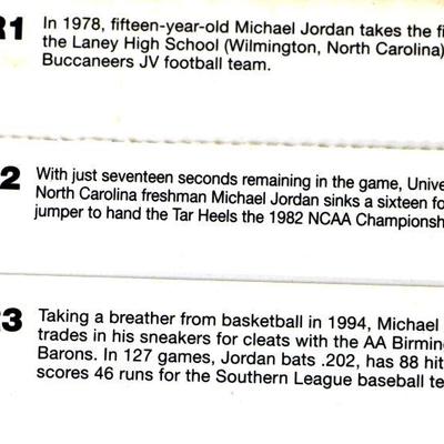 MICHAEL JORDAN 1998 UPPER DECK Retrospect Postcards Complete SET MJR-1 - MJR6