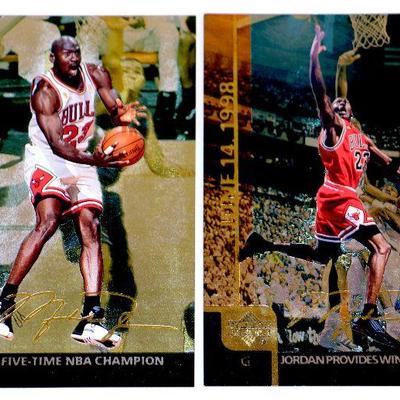 MICHAEL JORDAN 1999 UPPER DECK Gatorade NBA Championships 6 Gold Foil Card Set