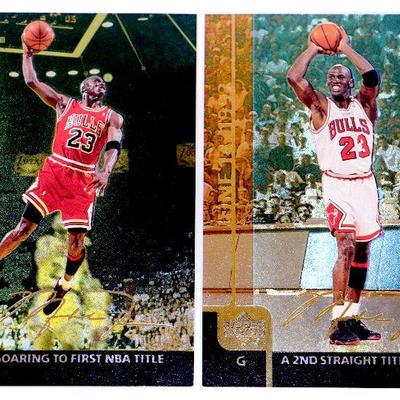 MICHAEL JORDAN 1999 UPPER DECK Gatorade NBA Championships 6 Gold Foil Card Set