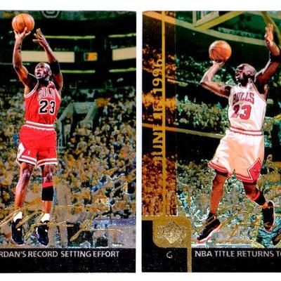 MICHAEL JORDAN 1999 UPPER DECK Gatorade NBA Championships 6 Gold Foil Card Set