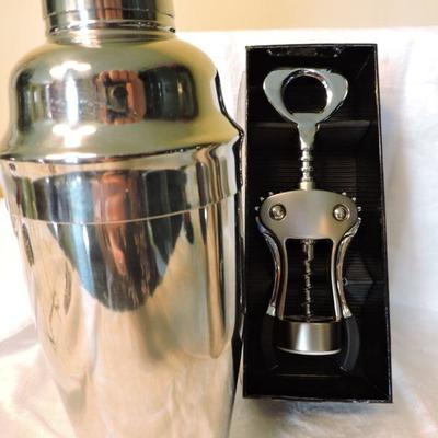 Drink Shaker, Cup and Wine Opener