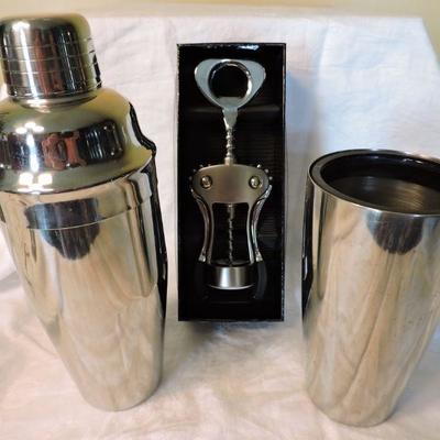 Drink Shaker, Cup and Wine Opener