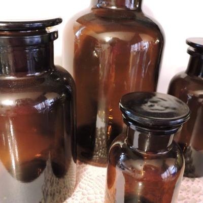 Amber Glass Apothecary Bottles
