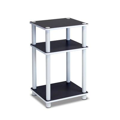 Furinno 3 Tier Shelf Reversible Shelves White/Black, Has White Legs/Posts - New