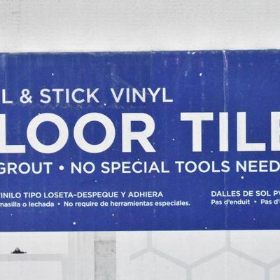 Floor Pop! Peel & Stick Vinyl Floor Tiles, Box of 10 Leyton 12