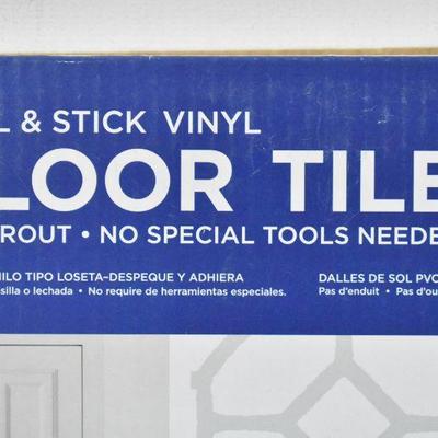 Floor Pop! Peel & Stick Vinyl Floor Tiles, Box of 10 Lattice 12