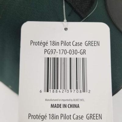Protege 18 Inch Pilot Case Carry-On Luggage Bag, Green - New