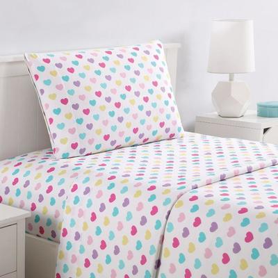 Kids 5 Piece Coordinated Bedding Set, Twin Size, Rainbow Unicorn, Pink - New