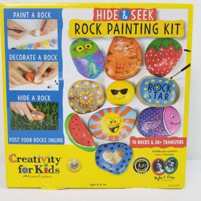 Hide & Seek Rock Painting Kit, Creativity For Kids Activity Set - New