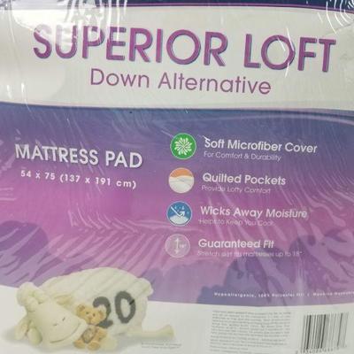 Sertapedic Superior Loft Down Alternative Full Mattress Pad - New