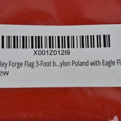 3x: 3' x 5' Poland Flag w/ Eagle Polish Banner Polska Country Pennant - New