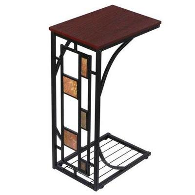 Metal & Tile with Wood Top End Table - New