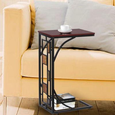Metal & Tile with Wood Top End Table - New