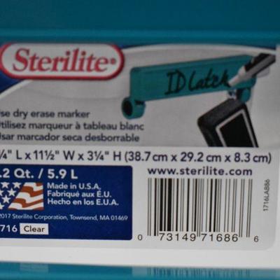 Sterilite 6.2 Quart Modular Latch Boxes - New