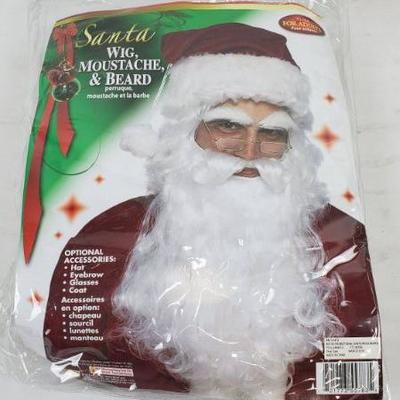 Santa Wig, Moustache & Beard for Adults - New