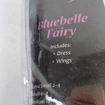 Bluebelle Fairy Adult Costume, Size Medium (10-12), Includes Dress & Wings - New