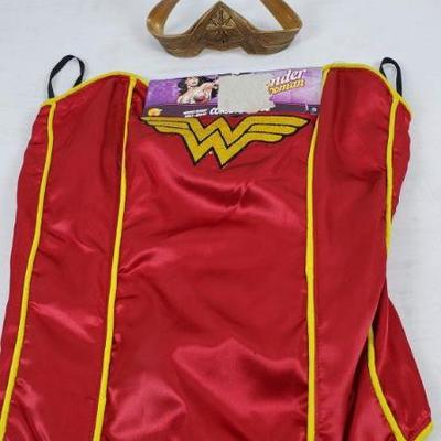 Wonder Woman Adult Corset, Size L (12-14) - New
