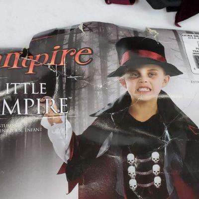 Child Little Vampire Costume, Size Extra Small (2-4) - New, No Package