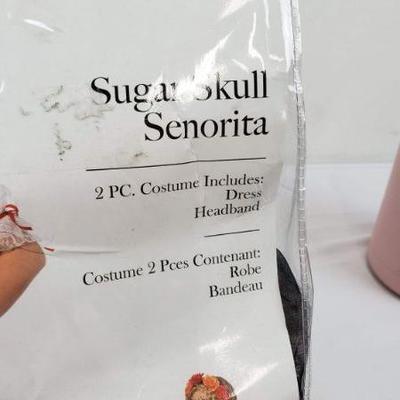 Sugar Skull Senorita, Adult Plus Size 3X/4X, Includes: Dress & Headband - New