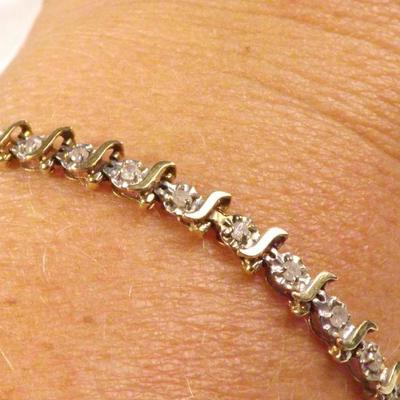 10k Gold and Diamond Bracelet