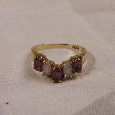 Opal and Amethyst Vintage Ring