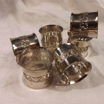 EL Italy Vintage Set of Silverplate Napkin Rings