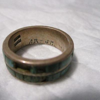 Lot 162 - Turquoise Ring - Missing Some Pieces