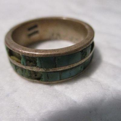 Lot 162 - Turquoise Ring - Missing Some Pieces