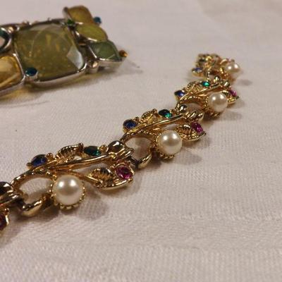 Pair of Costume Jewelry Bracelets