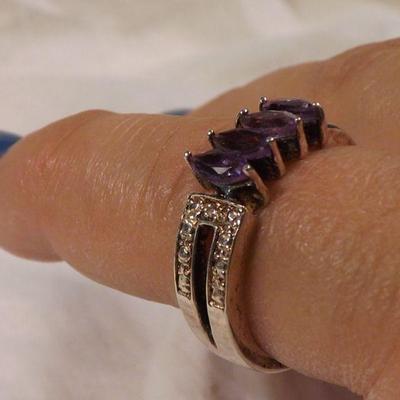 925 Sterling and Amethyst Ring