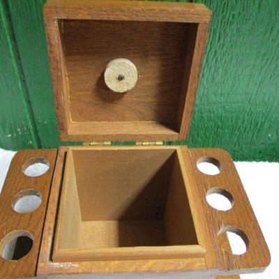Lot 169 - Wooden Box -  Pipe Holder