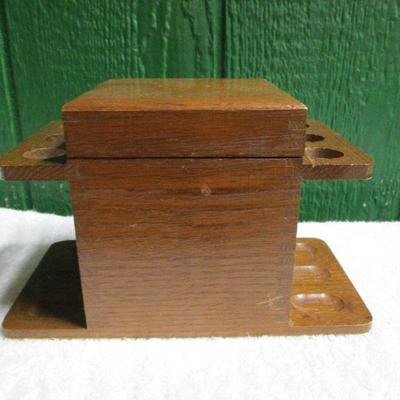 Lot 169 - Wooden Box -  Pipe Holder