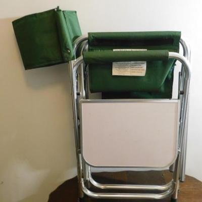 Set of Two Folding Sports Chairs with Metal Frames