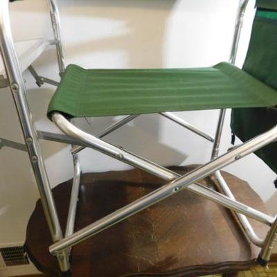 Set of Two Folding Sports Chairs with Metal Frames