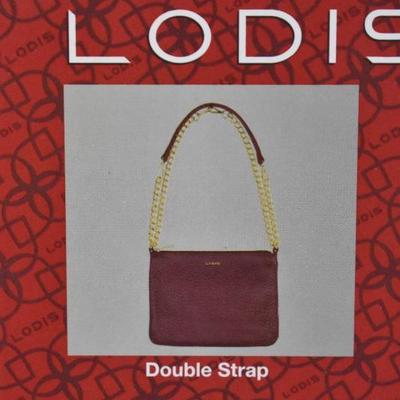 Lodis Italian Leather Purse: 5 in 1 Convertible Bag, Maroon/Dark Pink - New
