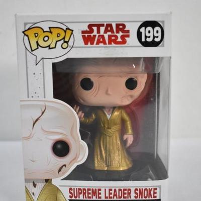 Funko Pop! Star Wars #199 Supreme Leader Snoke Vinyl Bobble-Head FIgure - New