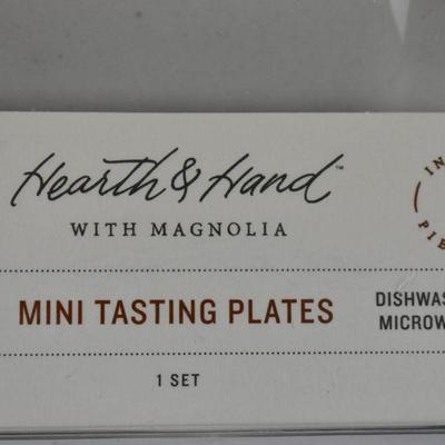 8x Hearth & Hand Magnolia Stoneware Mini Tasting Plates - New